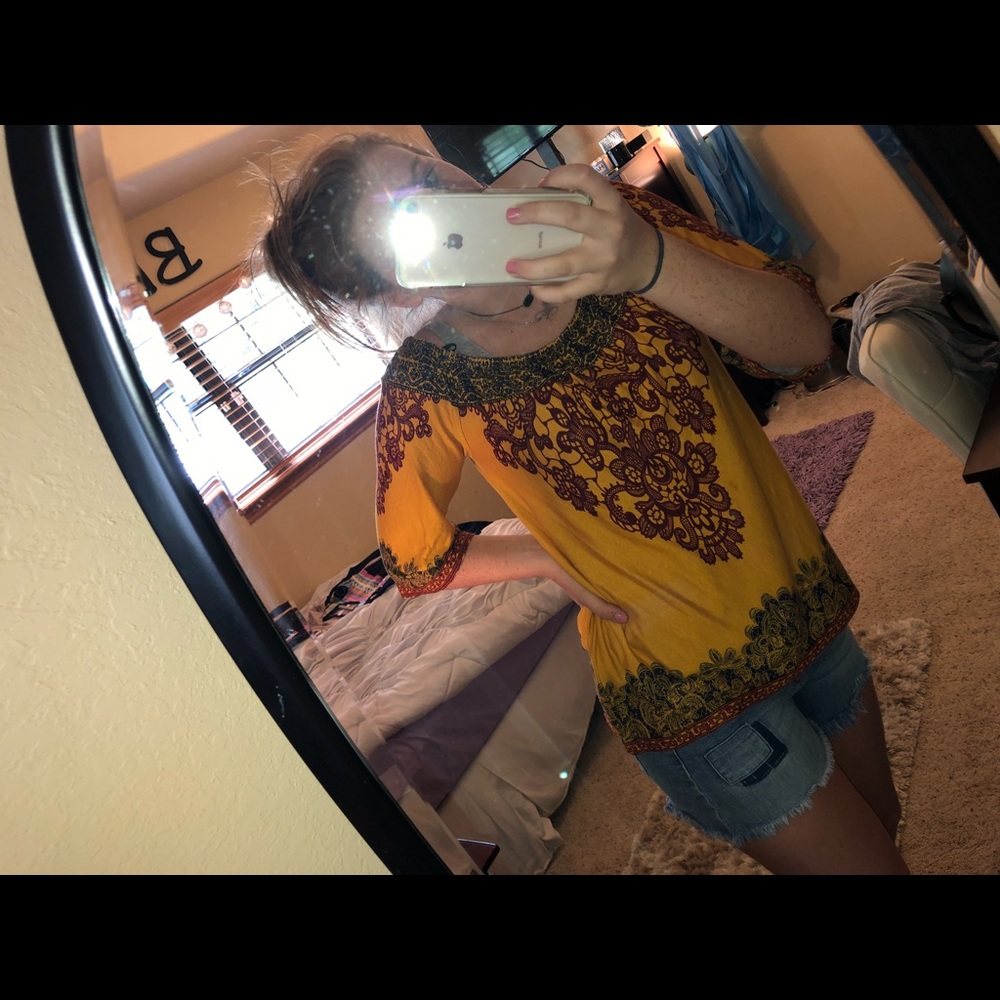 Yellow tee